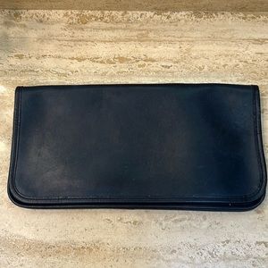 Coach Navy Blue Leather Clutch Vintage